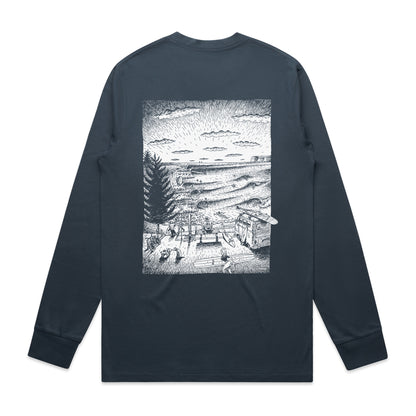 BWS MEATCHEM NTH AV L/S T-SHIRT MENS BWSMLS PETROL